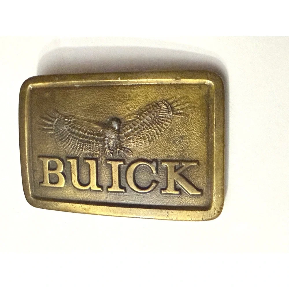 Vintage‎ 1976 Indiana Metal Craft Buick Eagle Belt Buckle Brass Tone GA 25 Mens